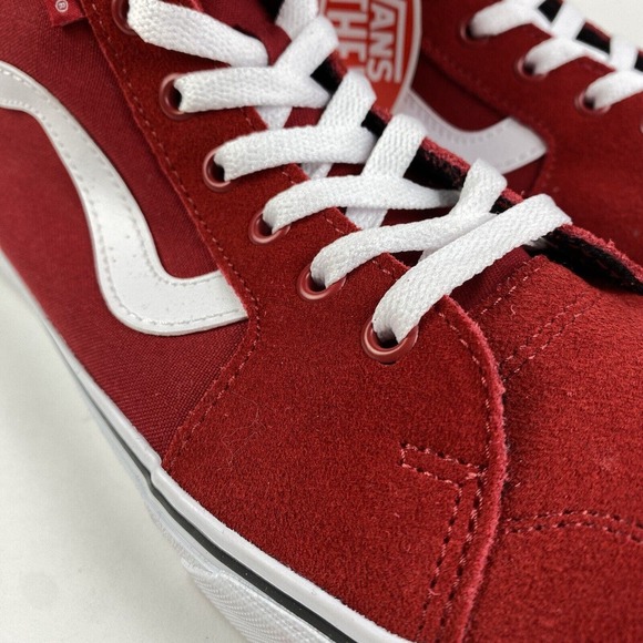 Vans Filmore Hi Suede & Canvas Sneakers Red Mens Size 11 Brand New - Picture 13 of 16